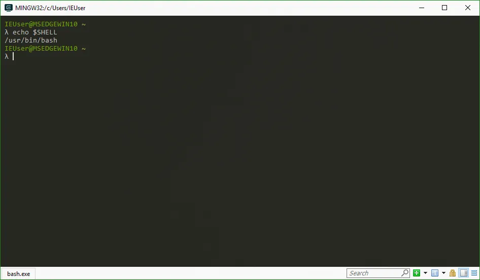 Узнаю текущий шелл